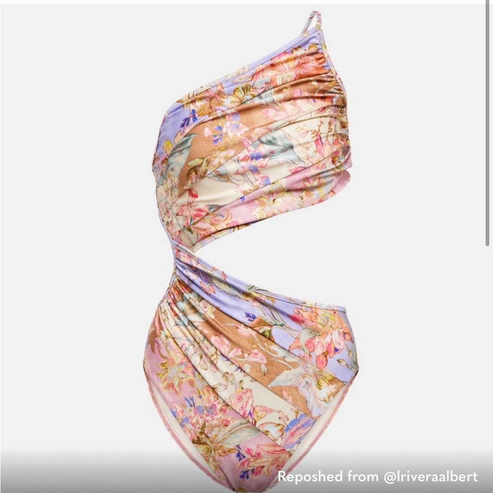 Zimmermann Cira Tropicana Spliced One Piece